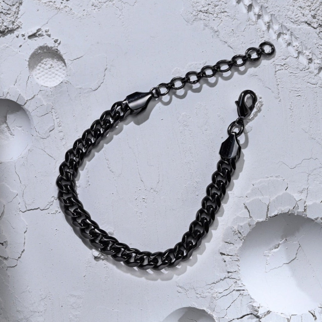 Initial Cuban Chain Bracelet for Men
