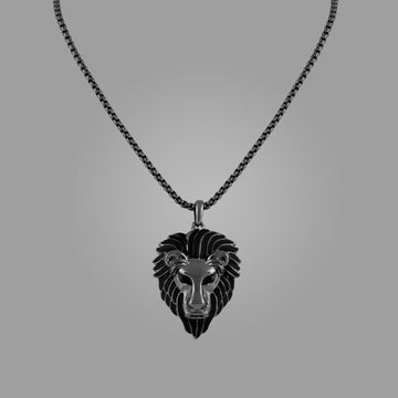 Black Mamba wild lion Pendant with jared chain