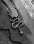 Black Mamba Signature snake Pendant with jared chain