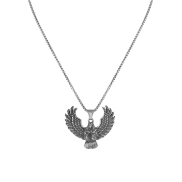 Silver Eagle pendant with jared chain