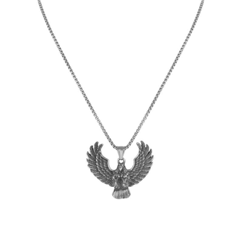 Silver Eagle pendant with jared chain