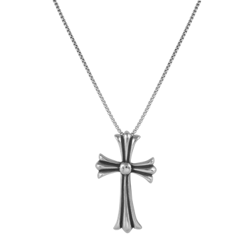 Silver Big Cross pendant with jared chain