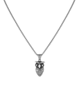 Silver Owl pendant with jared chain