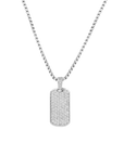 Iced Out Dog tag Pendant with 22" chain