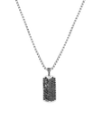 Iced Out Dog tag Pendant with 22" chain