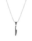 Iced Out Knife Pendant with 22" chain