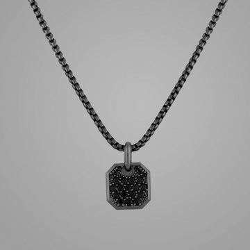 Black Mamba Iced Out Zed pendant with 22" jared chain