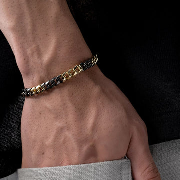 Cuban Black X Gold bracelet