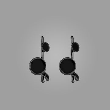 Black Mamba Lunar Earrings